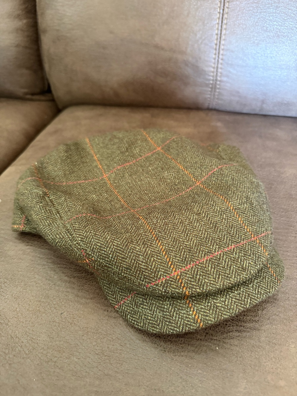 Vintage Orvis Hat Flat Cap 7 3/8 Wool Newsboy Tweed Lawrence & Foster Cabbie